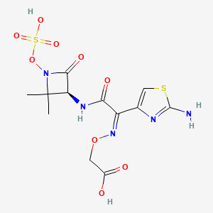 molecular formula C₁₂H₁₅N₅O₉S₂ B1663452 Tigemonamum CAS No. 102507-71-1