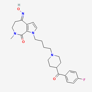 molecular formula C₂₅H₃₁FN₄O₃ B1663455 (4E)-1-[4-[4-(4-fluorobenzoyl)piperidin-1-yl]butyl]-4-hydroxyimino-7-methyl-5,6-dihydropyrrolo[2,3-c]azepin-8-one CAS No. 222318-55-0