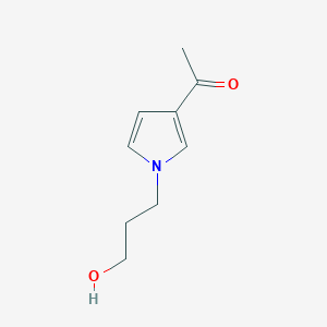 molecular formula C9H13NO2 B166346 1-(3-Hydroxypropyl)-3-acetyl-1H-pyrrole CAS No. 133611-46-8
