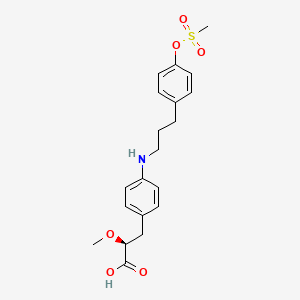 molecular formula C₂₀H₂₅NO₆S B1663462 PPAR agonist 1 CAS No. 539813-69-9
