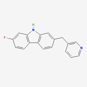 B1663468 2-fluoro-7-(pyridin-3-ylmethyl)-9H-carbazole CAS No. 164914-28-7