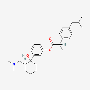 molecular formula C₂₈H₃₉NO₃ B1663470 [3-[2-[(Dimethylamino)methyl]-1-hydroxycyclohexyl]phenyl] 2-[4-(2-methylpropyl)phenyl]propanoate CAS No. 269079-66-5