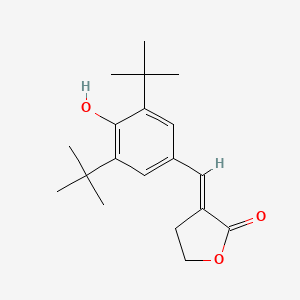 molecular formula C₁₉H₂₆O₃ B1663486 alpha-(3,5-di-tert-Butyl-4-hydroxybenzylidene)gamma-butyrolactone CAS No. 102271-49-8
