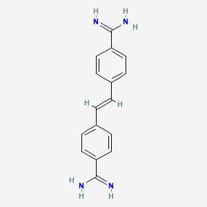molecular formula C16H16N4 B1663490 4,4'-(Ethene-1,2-diyl)di(benzene-1-carboximidamide) CAS No. 122-06-5