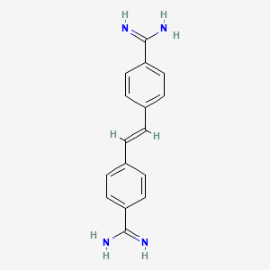 molecular formula C₁₆H₁₆N₄ B1663490 Stilbamidine CAS No. 122-06-5