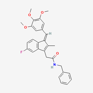 N-benzyl-2-[(3Z)-6-fluoro-2-methyl-3-[(3,4,5-trimethoxyphenyl)methylidene]inden-1-yl]acetamide
