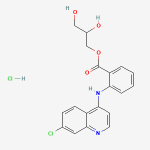molecular formula C₁₉H₁₈Cl₂N₂O₄ B1663496 Glafenine hydrochloride CAS No. 65513-72-6