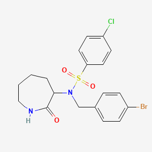 molecular formula C19H20BrClN2O3S B1663497 ELN318463 racemate 