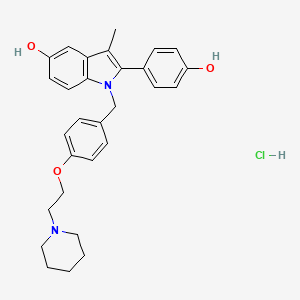 molecular formula C29H33ClN2O3 B1663502 Pipendoxifene hydrochloride 