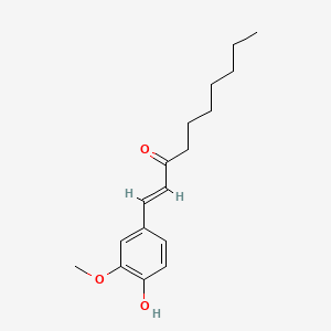 molecular formula C₁₇H₂₄O₃ B1663509 (E)-1-(4-hydroxy-3-methoxyphenyl)dec-1-en-3-one CAS No. 878006-06-5