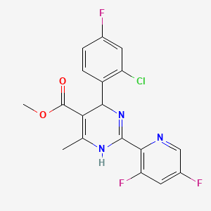molecular formula C18H13ClF3N3O2 B1663510 Bay 41-4109 racemate 