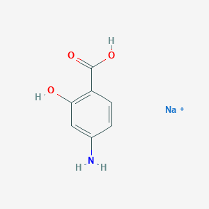 molecular formula C₇H₇NO₃.₂H₂O.Na B1663512 4-氨基水杨酸钠二水合物 CAS No. 6018-19-5