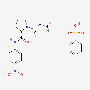 molecular formula C₂₀H₂₄N₄O₇S B1663518 Gly-Pro p-nitroanilide p-toluenesulfonate salt CAS No. 65096-46-0