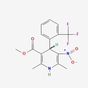 molecular formula C₁₆H₁₅F₃N₂O₄ B1663520 methyl (4S)-2,6-dimethyl-5-nitro-4-[2-(trifluoromethyl)phenyl]-1,4-dihydropyridine-3-carboxylate CAS No. 98625-26-4
