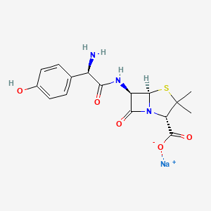 molecular formula C₁₆H₁₈N₃NaO₅S B1663523 Amoxicillin sodium CAS No. 34642-77-8