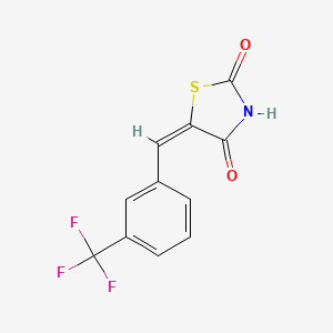molecular formula C₁₁H₆F₃NO₂S B1663525 TCS-PIM-1-4a CAS No. 327033-36-3