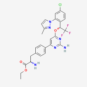molecular formula C27H26ClF3N6O3 B1663554 Telotristat Ethyl CAS No. 1033805-22-9