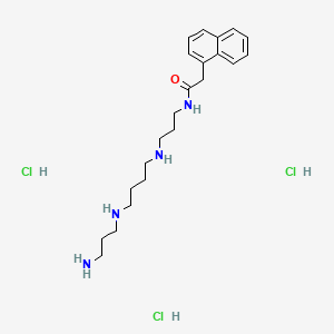 molecular formula C22H37Cl3N4O B1663565 NASPM trihydrochloride 
