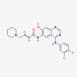 molecular formula C₂₄H₂₅ClFN₅O₂ B1663576 Dacomitinib CAS No. 1110813-31-4
