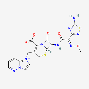 molecular formula C19H17N9O5S2 B1663582 Cefozopran CAS No. 113359-04-9