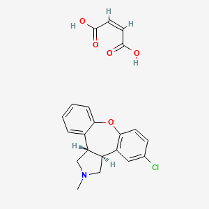 molecular formula C17H16ClNO.C4H4O4 B1663586 Saphris CAS No. 85650-56-2