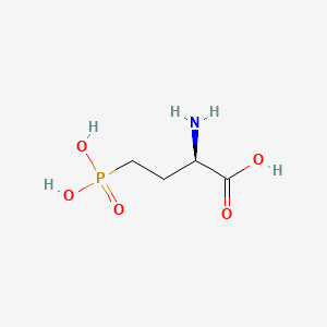 molecular formula C4H10NO5P B1663588 (2R)-2-amino-4-phosphonobutanoic acid CAS No. 78739-01-2