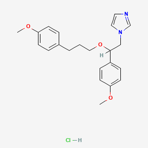 molecular formula C22H27ClN2O3 B1663603 1-(2-(3-(4-Methoxyphenyl)propoxy)-4-methoxyphenylethyl)-1H-imidazole hydrochloride CAS No. 130495-35-1