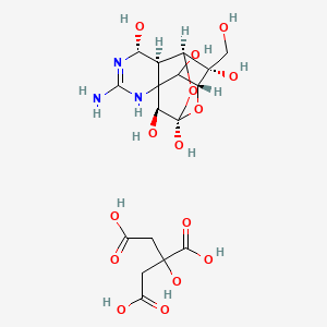 molecular formula C17H25N3O15 B1663639 Tetrodotoxin, citrate (1:1) (salt) CAS No. 18660-81-6
