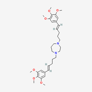 molecular formula C33H48N2O6 B1663643 1H-1,4-Diazepine, hexahydro-1,4-bis((4E)-5-(3,4,5-trimethoxyphenyl)-4-penten-1-yl)- CAS No. 191089-59-5
