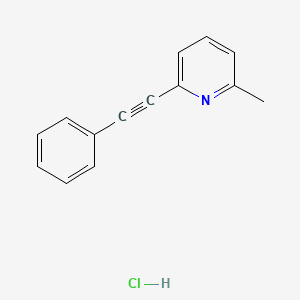 molecular formula C14H12ClN B1663657 2-Methyl-6-(2-phenylethynyl)pyridin-1-ium;chloride CAS No. 219911-35-0