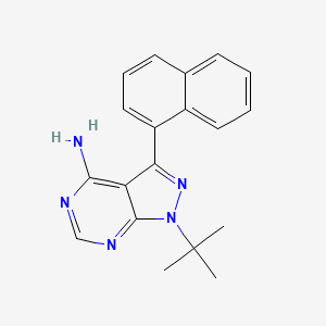 molecular formula C19H19N5 B1663660 1-(tert-Butyl)-3-(naphthalen-1-yl)-1H-pyrazolo[3,4-d]pyrimidin-4-amine CAS No. 221243-82-9