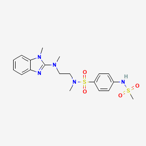4-(methanesulfonamido)-N-methyl-N-[2-[methyl-(1-methylbenzimidazol-2-yl)amino]ethyl]benzenesulfonamide