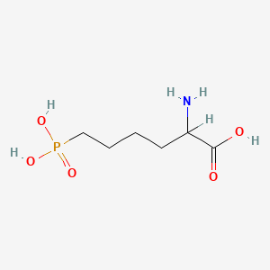 B1663669 2-Amino-6-phosphonohexanoic acid CAS No. 78944-89-5