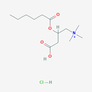 molecular formula C13H27ClNO4+ B1663670 (3-Carboxy-2-hexanoyloxypropyl)-trimethylazanium;hydrochloride CAS No. 6920-35-0
