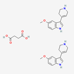 molecular formula C32H38N4O6 B1663675 RU 24969 hemisuccinate CAS No. 66611-27-6