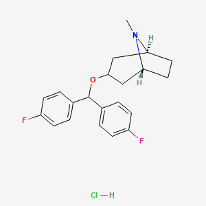 molecular formula C21H23F2NO.HCl B1663677 AHN 1-055 (hydrochloride) CAS No. 202646-03-5
