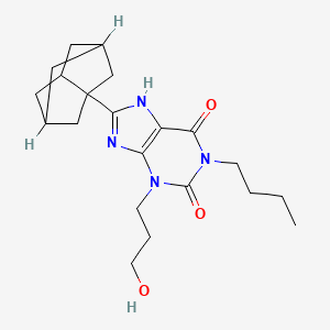 1-Butyl-3-(3-hydroxypropyl)-8-(2,5-methanooctahydropentalene-3a-yl)-3,7-dihydro-1H-purine-2,6-dione