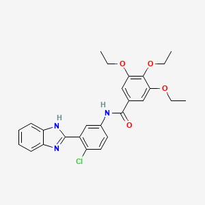 molecular formula C26H26ClN3O4 B1663717 N-[3-(1H-benzimidazol-2-yl)-4-chlorophenyl]-3,4,5-triethoxybenzamide CAS No. 329196-48-7
