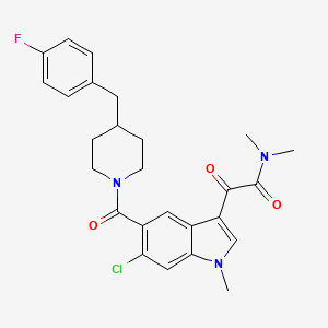 6-Chloro-5-[[4-[(4-fluorophenyl)methyl]-1-piperidinyl]carbonyl]-N,N,1-trimethyl-alpha-oxo-1H-indole-3-acetamide