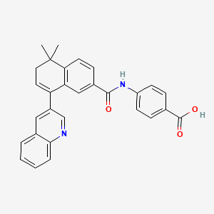 4-[(5,5-dimethyl-8-quinolin-3-yl-6H-naphthalene-2-carbonyl)amino]benzoic acid