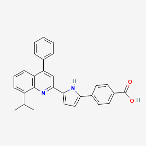 4-[5-(4-phenyl-8-propan-2-ylquinolin-2-yl)-1H-pyrrol-2-yl]benzoic acid
