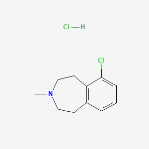 molecular formula C11H15Cl2N B1663726 6-chloro-3-methyl-2,3,4,5-tetrahydro-1H-benzo[d]azepine hydrochloride CAS No. 86129-54-6