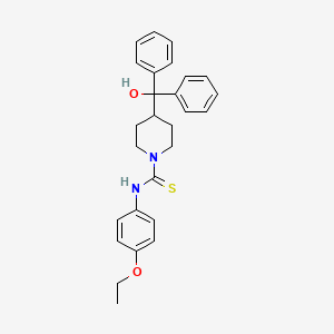 molecular formula C27H30N2O2S B1663727 N-(4-ethoxyphenyl)-4-[hydroxy(diphenyl)methyl]-1-piperidinecarbothioamide CAS No. 443292-81-7