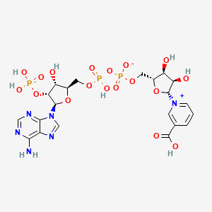 molecular formula C21H23N6Na4O18P3 B1663728 烟酰胺腺嘌呤二核苷酸磷酸 CAS No. 5502-96-5