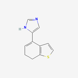 molecular formula C11H10N2S B1663729 6,7-Dihydro-4-(1H-imidazole-4-yl)benzo[b]thiophene CAS No. 245744-10-9