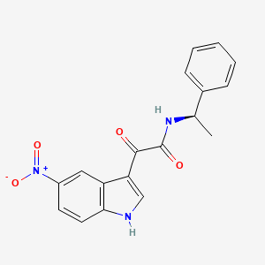 2-(5-nitro-1H-indol-3-yl)-2-oxo-N-[(1R)-1-phenylethyl]acetamide