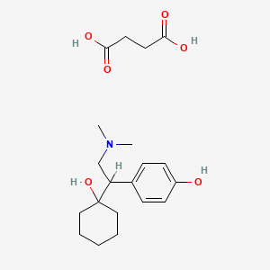 molecular formula C16H25NO2.C4H6O4 B1663733 butanedioic acid;4-[2-(dimethylamino)-1-(1-hydroxycyclohexyl)ethyl]phenol CAS No. 448904-47-0
