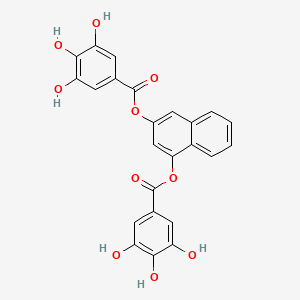 molecular formula C24H16O10 B1663738 1,3-Bis[(3,4,5-Trihydroxybenzoyl)Oxy]Naphthalene CAS No. 1094451-90-7