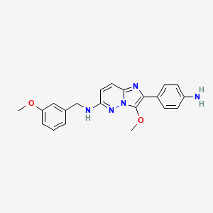 molecular formula C21H21N5O2 B1663753 2-(4-aminophenyl)-3-methoxy-N-[(3-methoxyphenyl)methyl]imidazo[1,2-b]pyridazin-6-amine CAS No. 122479-08-7