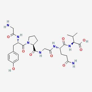 molecular formula C28H41N7O9 B1663757 H-Gly-酪氨酸-脯氨酸-甘氨酸-谷氨酰胺-缬氨酸-OH CAS No. 225779-44-2
